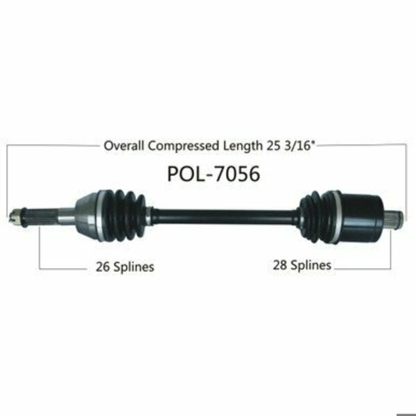 Wide Open OE Replacement CV Axle for POL REAR RANGER 325/570 POL-7056